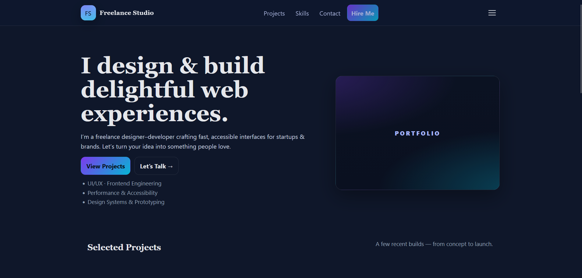Freelance Portfolio